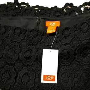 Joe Fresh Black Thick Crochet Like Mini Skirt NWT